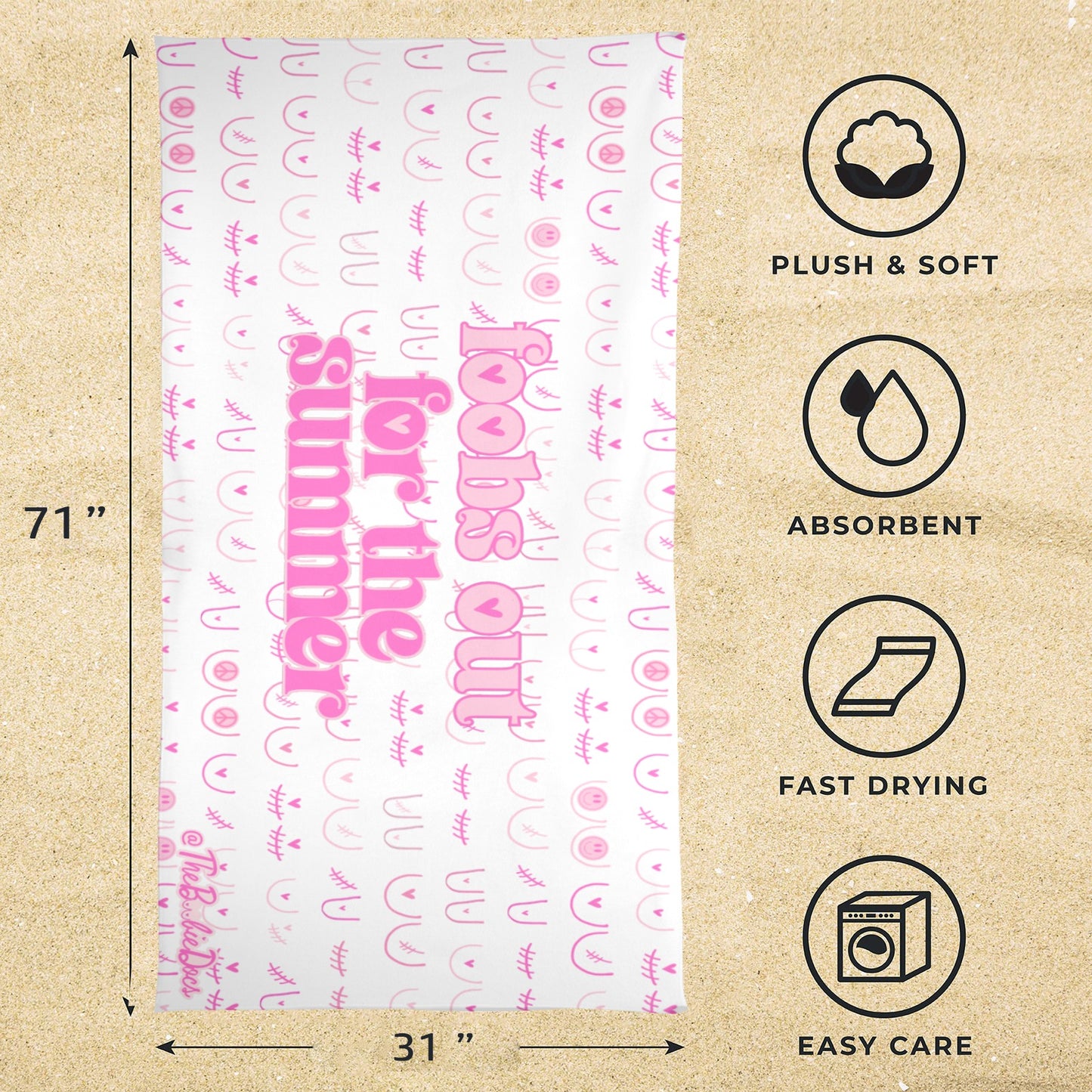 foobs out for the summer beach towel