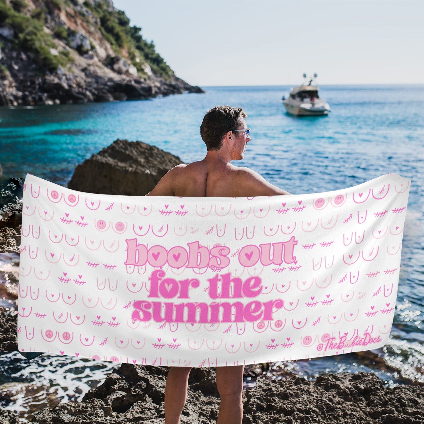 boobs out for the summer beach towel