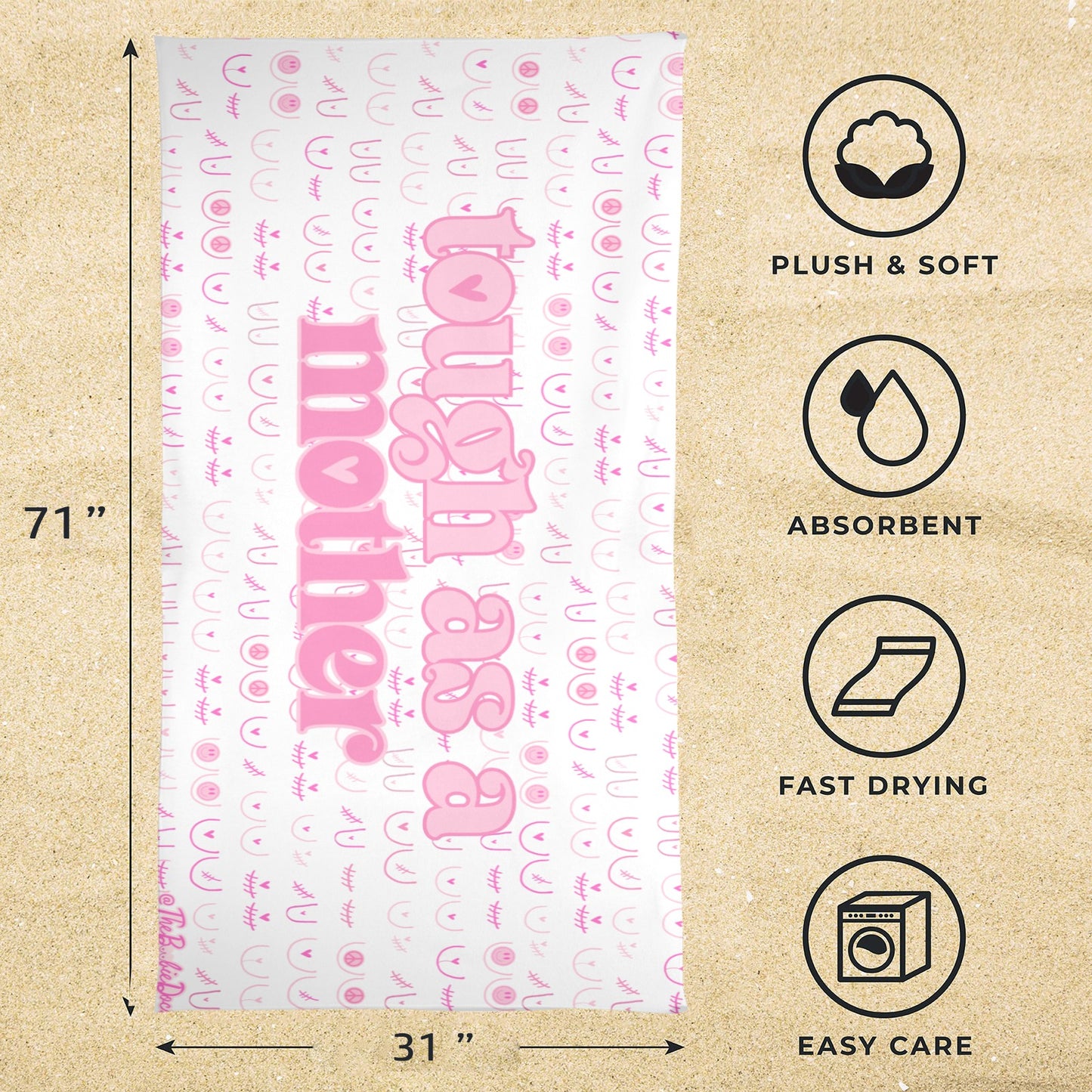 tough as a mother towel 31"x71