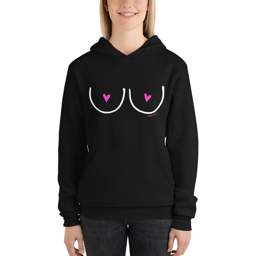 boobies hoodie black