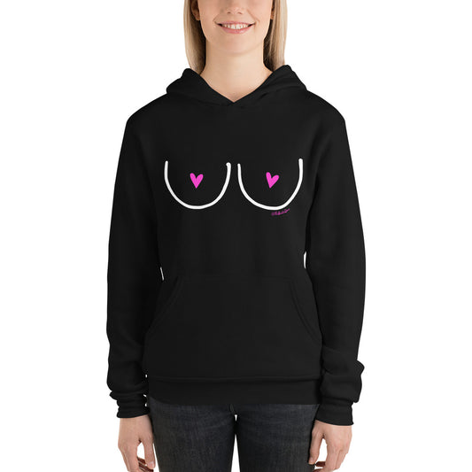 boobies hoodie black