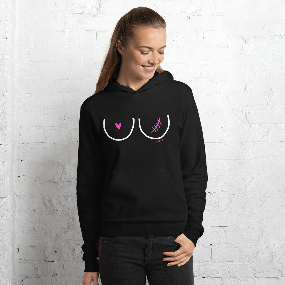 lumpectomy left hoodie black