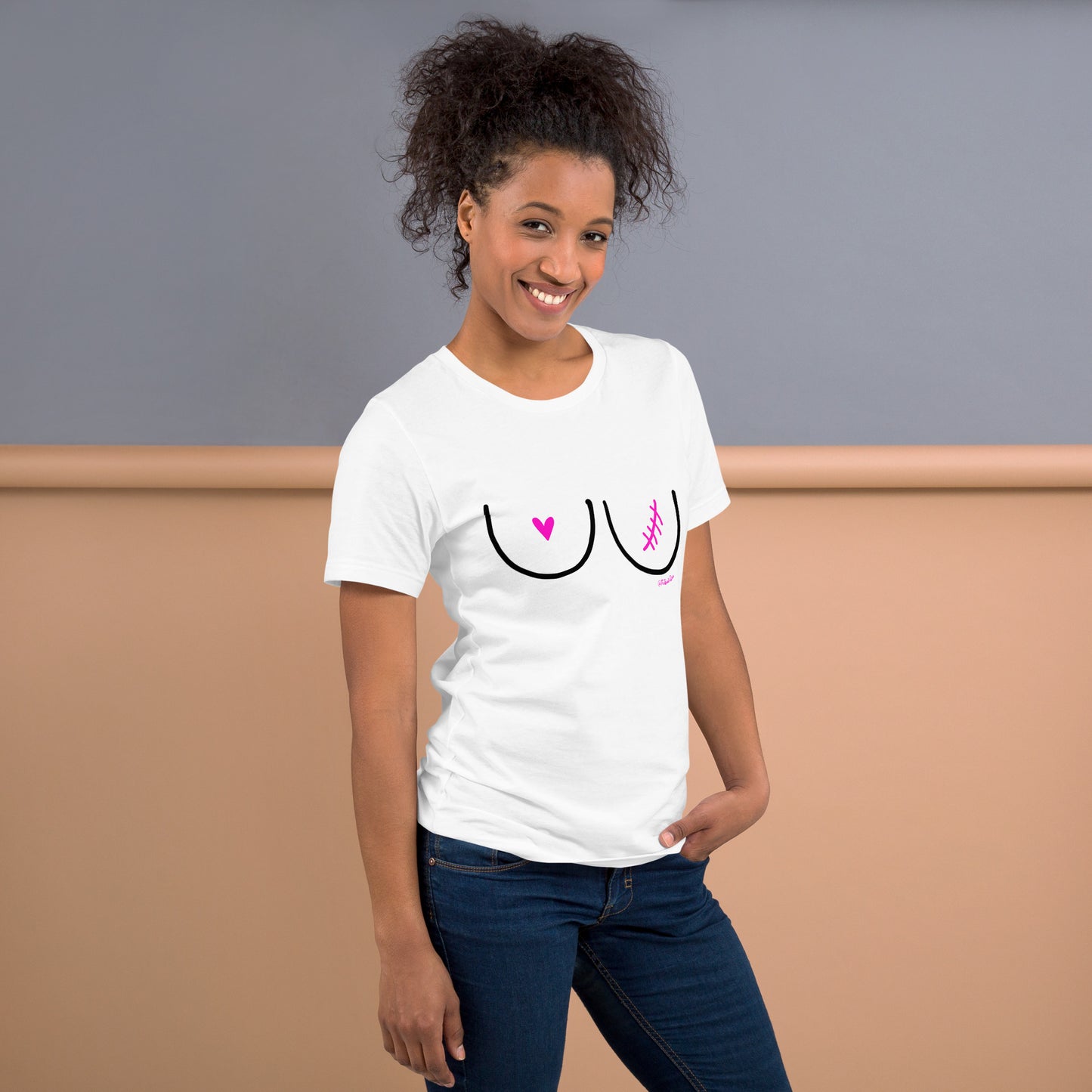 lumpectomy left t-shirt white